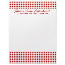 Red Gingham + Custom Colour
