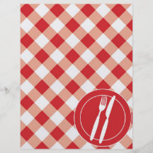 Red Gingham & Cutlery Full Colour Flyer