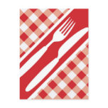Red Gingham & Cutlery