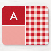 Red Gingham Mousepads