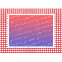 Red Gingham Photosculpture Template Photo Cutouts