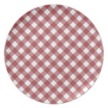 Red Gingham Plate