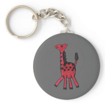 Red Giraffe Keychain