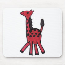 Red Giraffe Mousepad