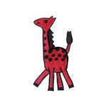 Red Giraffe Photo photo sculptures
