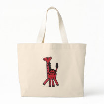 Red Giraffe Tote Bag