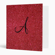 Red glitter 3 ring binder