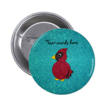 Red glitter cardinal turquoise glitter buttons
