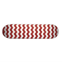 Red glitter chevrons skate boards