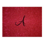Red glitter post card