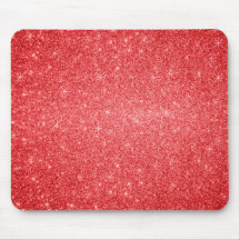 Red glitter stars mouse pads