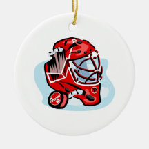 Red Goalie Mask Christmas Tree Ornaments