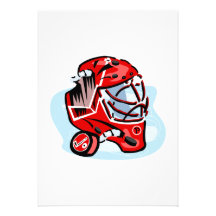 Red Goalie Mask Personalized Invites