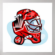 Red Goalie Mask Posters