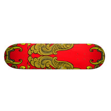 Red & Gold Celtic Ornamental Birds Skateboard