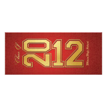 Red / Gold  Class of 2012 Graduation Invitation