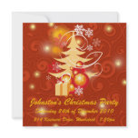Red & Gold Customizable Christmas Party Invite invitations