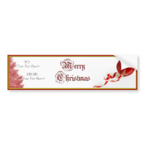 Red Gold Framed Wine Label Bumper Sticker