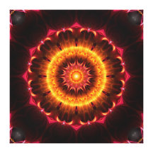 red gold full power mandala gespannte galerie drucke
