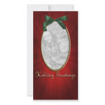 Red & Gold Holiday photo template Personalized Photo Card