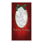 Red & Gold Holiday photo template Personalized Photo Card