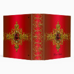 Red Gold Ornate Red Jewel Business Office Photos Binder