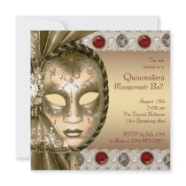 Red Gold Pearl Red Gold Masquerade Party