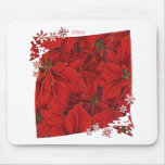 Red Gold Poinsettias Holiday  Gifts & Collectibles Mousepad