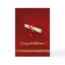 Red Graduation Card