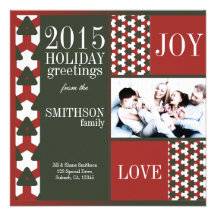 Red Green Best Holidays Family Holiday Photo Card