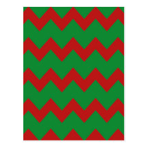 Red Green Chevrons Postcard