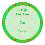 red green holiday Gift Tag