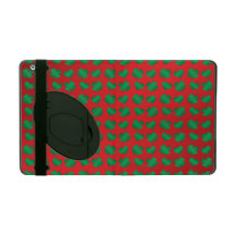 Red green shamrocks and hearts iPad cases