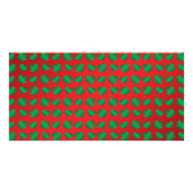 Red green shamrocks and hearts photo greeting card