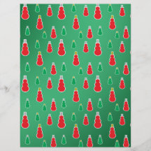 Red green snowmen on green fade custom flyer