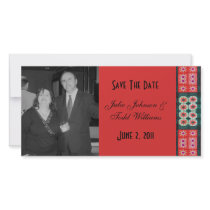 Red Green Tile Save the Date
