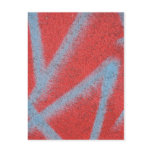 red grey paint post card