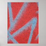red grey paint poster