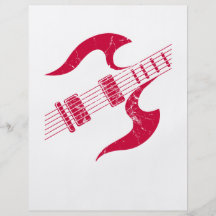 Red Guitar Personalized Flyer