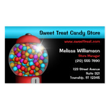 Red Gumball Machine Business Cards
