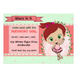 Red Hair Ballerina or Dance Party Invitation