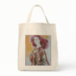 Red Hair Beauty Grocery Tote Tote Bags