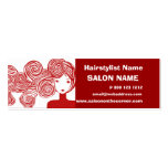Red Hair Lady Classic Salon Hair Stylist Business Card Templates