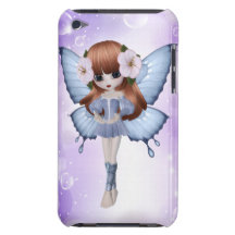 Red Hair Princess Butterfly iPod Touch Case