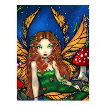 "Red Haired Fairy Queen" Postcard
