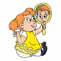 red haired girl yellow dress photo sculpture