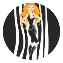 red-haired stickers