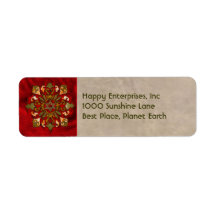 Red Hanukkah Mandela Labels