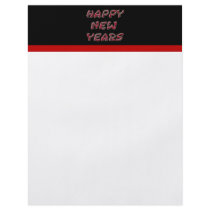 red happy new years personalized flyer