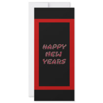 red happy new years announcements